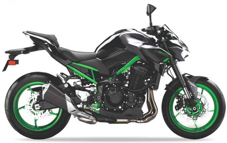 Kawasaki Z 900 2023 Grafitowy Zielony H8 68P replica decals autocollants bodywork juula motocolors