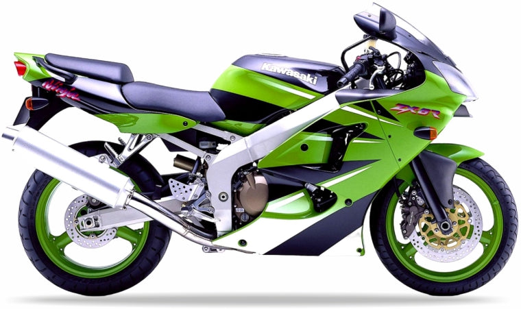 Kawasaki ZX 6R 2000 Zielony 7F bike stickers aufkleber side panels juula motocolors