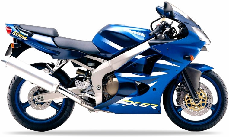 Kawasaki ZX 6R 2001 Niebieski E1 oem replica stickers decals grafiche juula motocolors