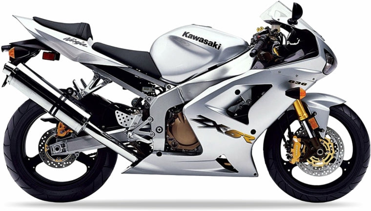 Kawasaki ZX 6R 2003 Srebrny 474 motorcycle stickers pegatinas oem replica juula motocolors