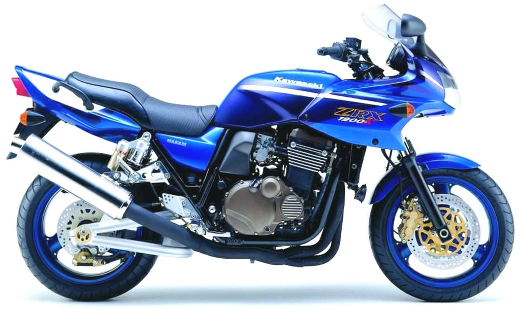 Kawasaki Zrx 1200 S 2001 Niebieski E1 bike stickers set grafiche adesivi custom juula motocolors