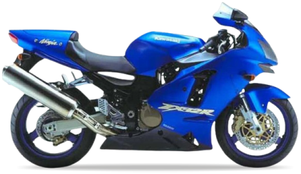 Kawasaki Zx 12R 2002-2003 Niebieski motorcycle decals vinyl kit aftermarket juula motocolors