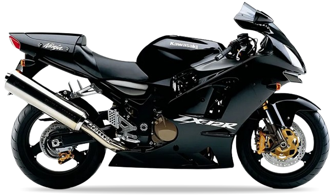 Kawasaki Zx 12R 2004 2006 Czarny 660 custom decals adesivi side juula motocolors