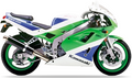 Kawasaki Zxr 400 1991 Bialy Zielony Niebieski 36P stickers decals autocollants kit juula motocolors