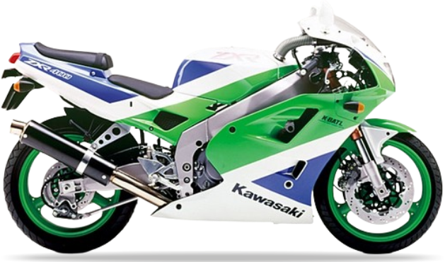 Kawasaki Zxr 400 1991 Bialy Zielony Niebieski 36P stickers decals autocollants kit juula motocolors