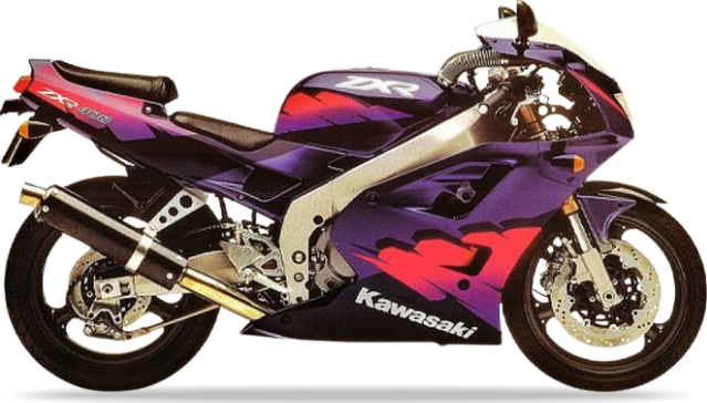 Kawasaki Zxr 400 1994 Fioletowy Czarny motorcycle decals nalepky juula motocolors