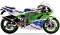 Kawasaki Zxr 400 1994 Zielony Bialy Niebieski 36 vinyl decals adesivi racebike juula motocolors