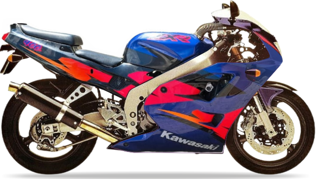 Kawasaki Zxr 400 1995 1999 Czarny Metaliczny stickers decals matrica restoration juula motocolors