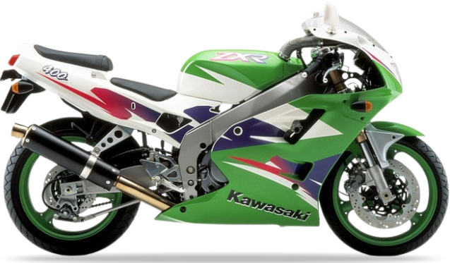Kawasaki Zxr 400 1995 1999 Limonkowy Zielony 7F vinyl decals adesivi racebike juula motocolors