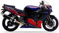 Kawasaki Zxr 750 1993 Czarny Fioletowy Niebieski stickers decals matrica restoration juula motocolors