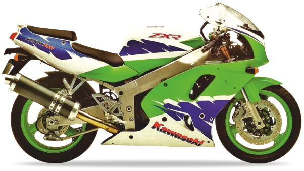 Kawasaki Zxr 750 1994 Zielony Bialy Niebieski stickers decals grafiche juula motocolors