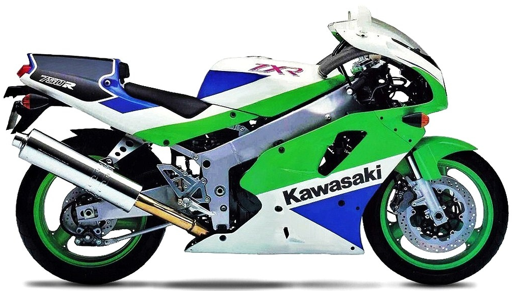 Kawasaki Zxr 750 R 1990 1992 Zielony Niebieski motorcycle decals nalepky aftermarket juula motocolors