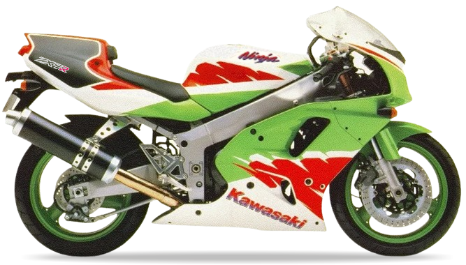Kawasaki Zxr 750 R 1994 1995 Usa Zx 7r Zielony Czerwony vinyl decals adesivi juula motocolors