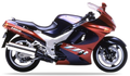 Kawasaki Zzr 1100 1993 Fioletowy Pomaranczowy custom decals adesivi juula motocolors