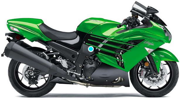 Kawasaki Zzr 1400 2016 2017 Usa Zielony Typ 3 51P replica decals grafiche fuel tank juula motocolors