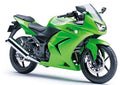 Kawasaki ninja 250 R 2008 2011 Zielony graphics kit aufkleber aftermarket juula motocolors