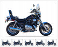 Naklejki na motocykl Honda Vf 1100 Custom Magna Czarny - Juula