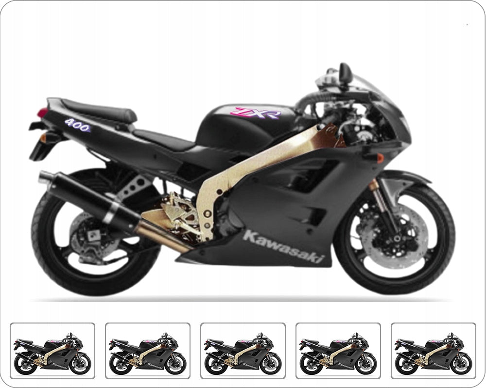 NAKLEJKI NA MOTOCYKL JUULA DO KAWASAKI ZXR 400 1995-1999 FIOLET CZARNY 20
