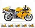 NAKLEJKI NA MOTOCYKL JUULA DO SUZUKI TL 1000 R 1999 ŻÓŁTY 163