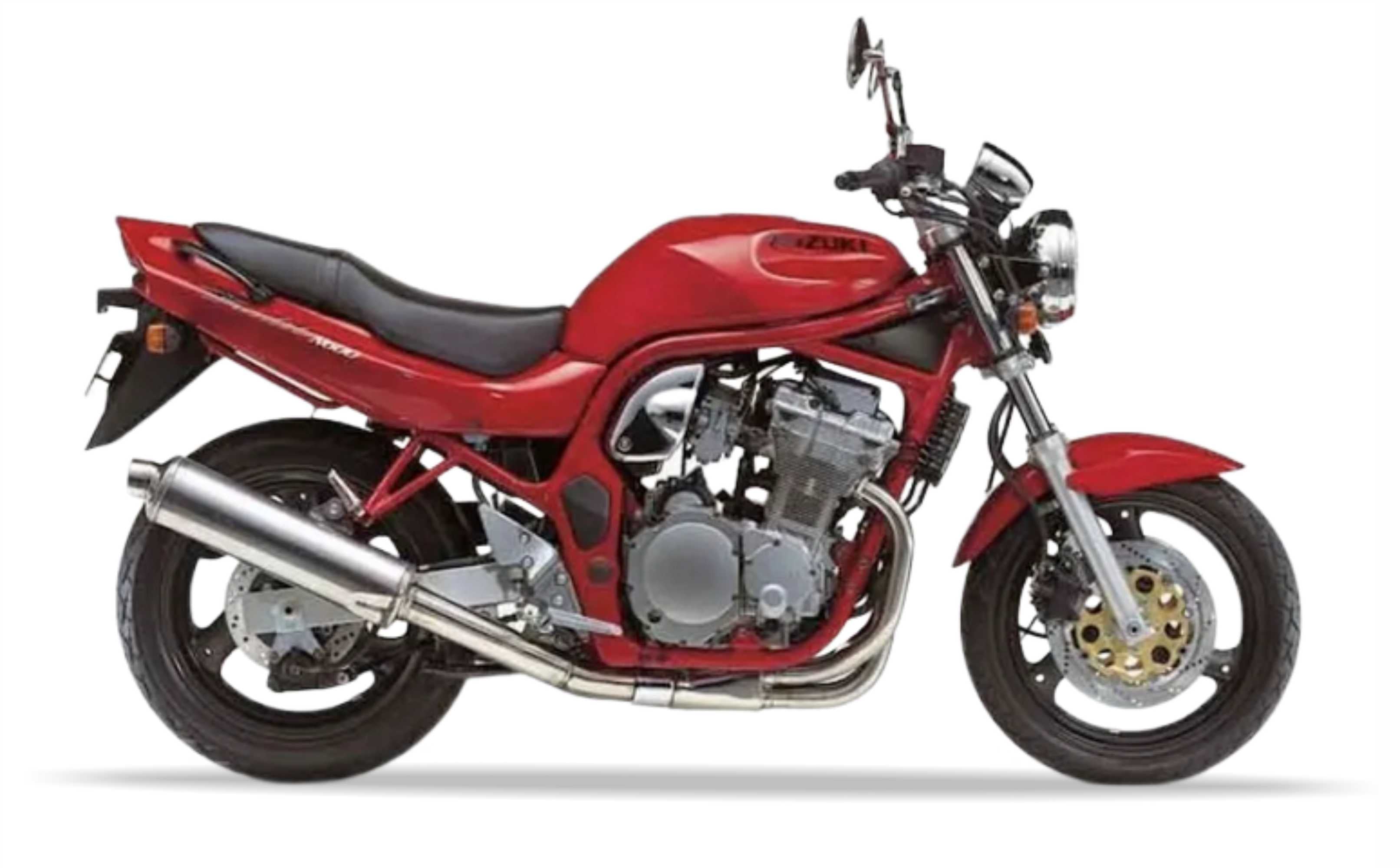 Suzuki Gsf 600 N Bandit 1995 2000 Czerwony Transparentny replica decals set aufkleber fuel tank juula motocolors