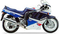 Suzuki Gsx R 1100 1989 Biały Niebieski custom decals adesivi side panels juula motocolors