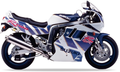 Suzuki Gsx R 1100 1992 L99 Niebieski Biały replica decals grafiche fuel tank juula motocolors