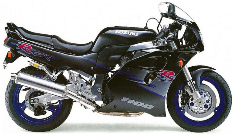 Suzuki Gsx R 1100 1994 Czarny 33J stickers decals pegatinas fairings racebike juula motocolors