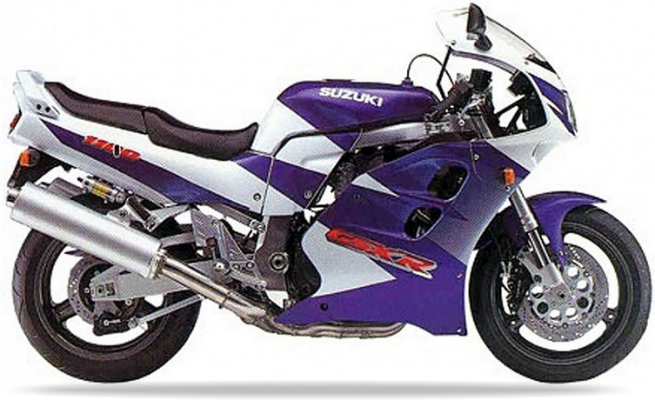 Suzuki Gsx R 1100 1997 E9P Niebieski Biały race decals grafiche aftermarket kit juula motocolors