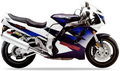 Suzuki Gsx R 1100 1998 K1V Niebieski Biały bike stickers aufkleber side panels juula motocolors