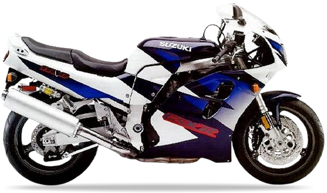 Suzuki Gsx R 1100 1998 K1V Niebieski Biały bike stickers aufkleber side panels juula motocolors