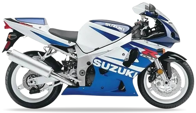 Naklejki na motocykl Suzuki Gsxr 600 2002 Niebieski 1Lf Biały 0Jw - Juula