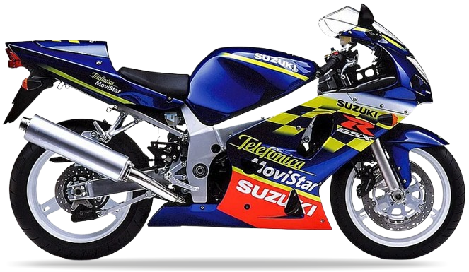Suzuki Gsxr 600 2002 Niebieski Yc2 Telefonica Movistar Replica decals juula motocolors