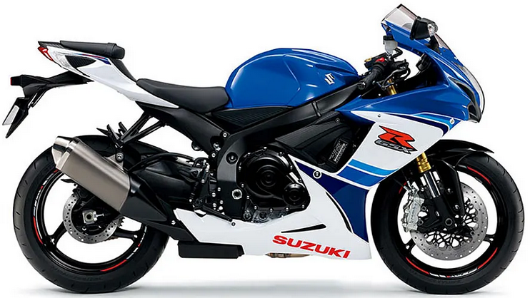 Suzuki Gsxr 600 2016 Niebieski Yky Biały Yww oem replica stickers decals grafiche juula motocolors
