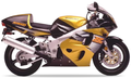 Suzuki Gsxr 750 1996 1997 Żółty Z66 Brązowy 29F vinyl kit aufkleber race decals juula motocolors