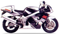Suzuki Gsxr 750 1997 Srebrny Szary No. 2 G7V custom decals adesivi side panels juula motocolors