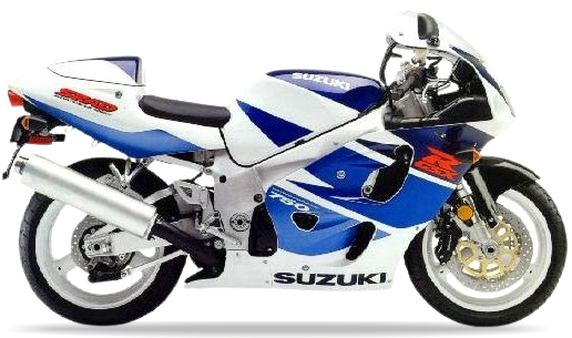Suzuki Gsxr 750 1998 Niebieski 1Lf Biały Ojw motorbike decals kit graficas replicas juula motocolors