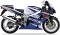 Suzuki Gsxr 750 2001 Niebieski 1Lf Biały Ojw custom decals autocollants fuel tank juula motocolors