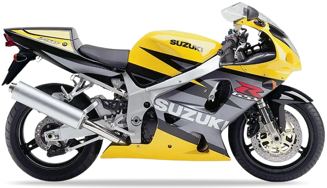 Suzuki Gsxr 750 2003 Żółty Yu9 Czarny 019 graphics kit stickers autocollants replika juula motocolors