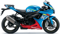 Suzuki Gsxr 750 2016 Niebieski Ysf custom decals autocollants fuel tank juula motocolors