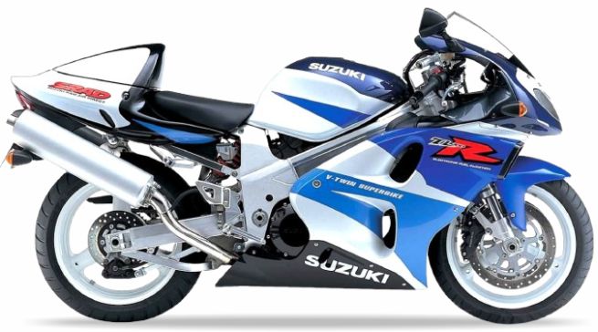 Suzuki TL 1000 R 1998 Niebieski Biały L99 motorcycle graphics adesivi replicas juula motocolors