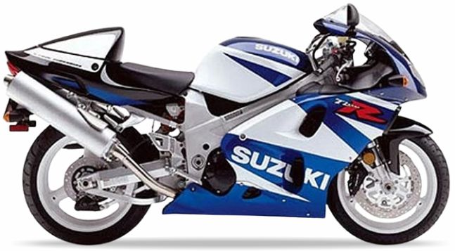 Suzuki TL 1000 R 2002 Niebieski Biały L99 custom decals adesivi side panels juula motocolors