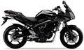 Yamaha Fz6 S Fazer 2007 Czarny Metaliczny SMX custom decals autocollants fuel tank juula motocolors