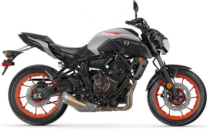 Yamaha Mt 07 2019 2020 Szary replica decals grafiche fuel tank juula motocolors