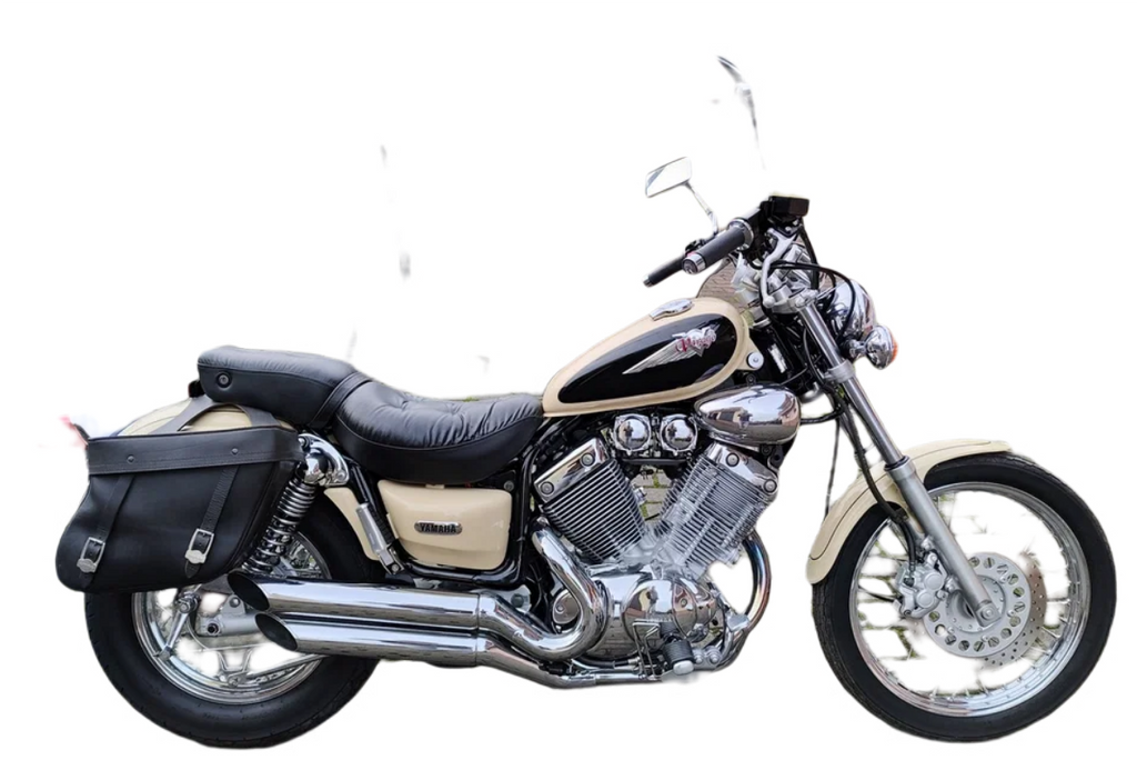 Yamaha Virago 535 1999 Czarny Kremowy graphics kit autocollants fairings juula motocolors
