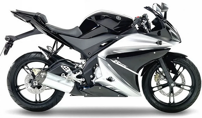Yamaha Yzf 125 R 2008 Czarny stickers decals matrica restoration juula motocolors