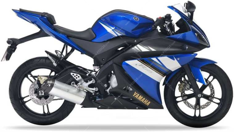 Yamaha Yzf 125 R 2008 Niebieski 3 Vpbc3 Złoty motorbike decals kit graficas replicas juula motocolors
