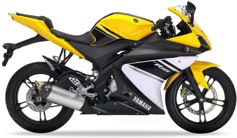 Yamaha Yzf 125 R 2008 Żółty graphics kit autocollants fairings juula motocolors