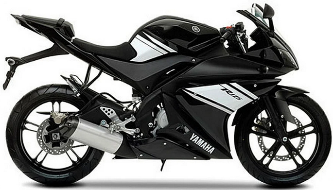 Yamaha Yzf 125 R 2009 Czarny X Smx custom decals adesivi side panels juula motocolors