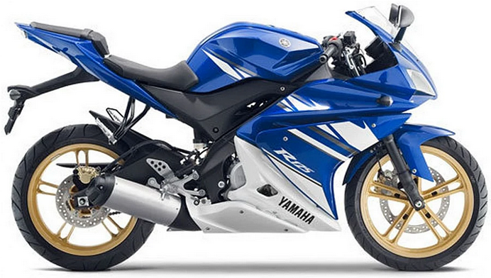 Yamaha Yzf 125 R 2010 Niebieski Metaliczny 13 motorbike stickers autocollants custom kit juula motocolors
