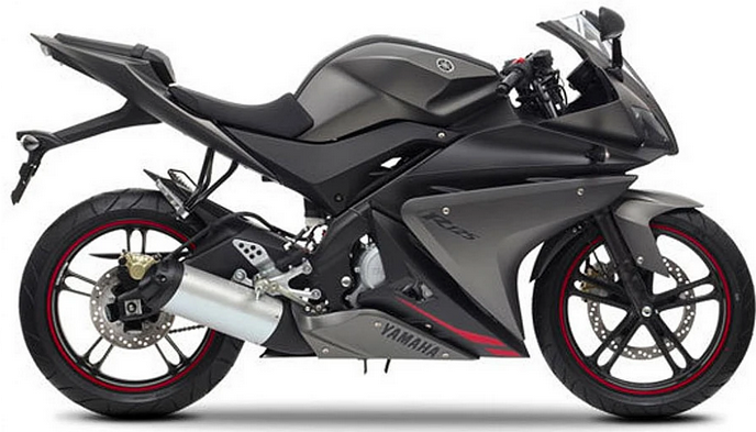 Yamaha Yzf 125 R 2012 2013 Szary 3 Mnm motorbike decals pegatinas bodywork juula motocolors